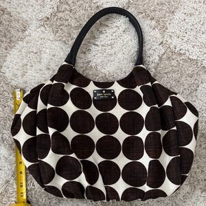 Kate Spade Brown and White Polka Dot Shoulder Bag like New
